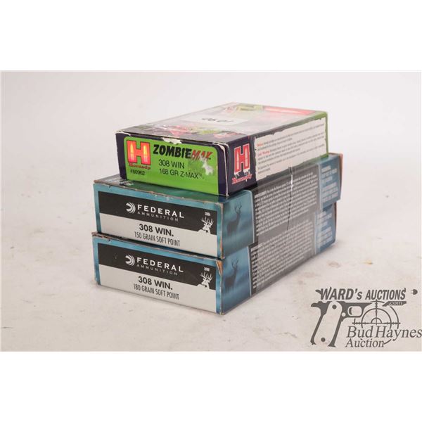 Three full boxes of .308 win including one Three full boxes of .308 win including one Remington 150 