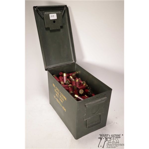 Metal ammo box w/ approx. 280 rounds of Federal 12 Metal ammo box w/ approx. 280 rounds of Federal 1