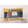 Image 1 : One full 20 count box of vintage Dominion 7mm One full 20 count box of vintage Dominion 7mm Mauser 1