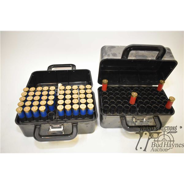 Two plastic ammo boxes w/ 149 count of reloaded Two plastic ammo boxes w/ 149 count of reloaded roun