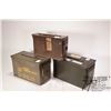 Image 1 : Three military ammo boxes Three military ammo boxes
