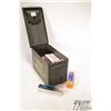 Image 1 : Metal ammo box w/ assortment of .22 ammo including Metal ammo box w/ assortment of .22 ammo includin