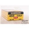 Image 2 : One full vintage 50 count box Dominion .455 colt One full vintage 50 count box Dominion .455 colt 26