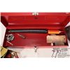 Image 2 : Metal tool box w/ assorted gun smalls including Metal tool box w/ assorted gun smalls including part