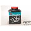 Image 1 : One full 1 lb container of Accurate 5744 gun One full 1 lb container of Accurate 5744 gun powder