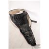 Image 1 : Black tooled leather revolver holster for max 34" Black tooled leather revolver holster for max 34" 