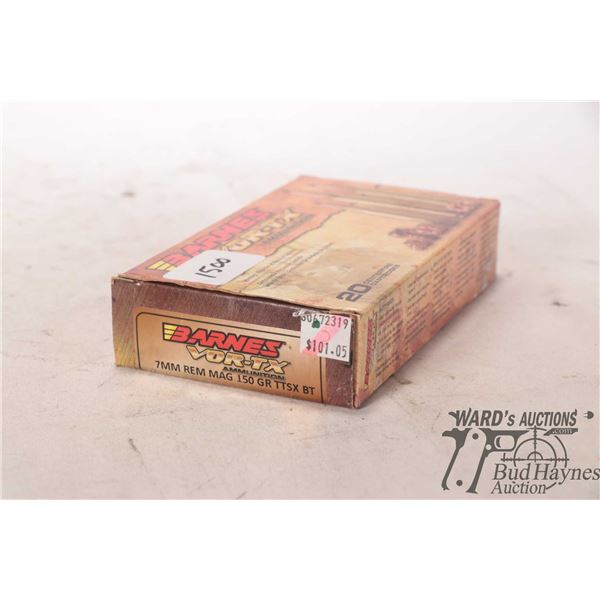 One full 20 count box Barnes 7mm rem mag 150 gr One full 20 count box Barnes 7mm rem mag 150 gr TTSX
