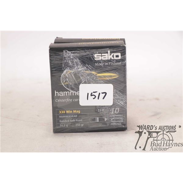 Two full 10 count boxes Sako Hammerhead .338 win Two full 10 count boxes Sako Hammerhead .338 win ma
