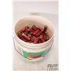 Image 1 : 2 Gallon pail w/ 200 count of 12 GA 7 1/2 reloads 2 Gallon pail w/ 200 count of 12 GA 7 1/2 reloads