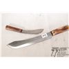 Image 1 : Two Ontario Knife Co. Old Hickory knives including 12" blade butches knife and a 6" blade skinning k