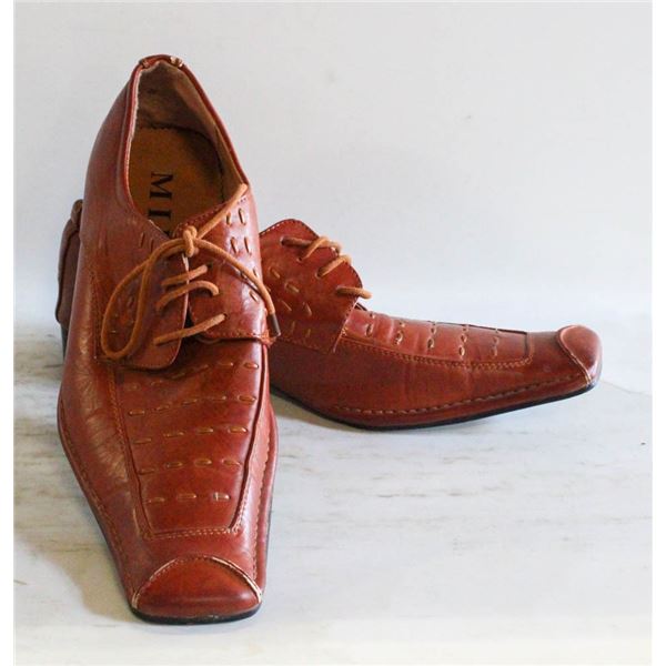 'MAR' MENS LEATHER FLAT "POINTED" DRESS SHOES