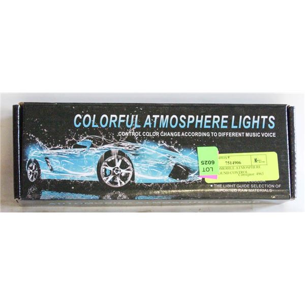 LED AUTOMOBILE ATMOSPHERE LIGHTS SOUND CONTROL