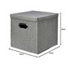 Image 1 : NEW AMAZON BASICS FOLDABLE BURLAP STORAGE CUBE