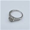 Image 1 : STERLING SILVER NATURAL DIAMOND (0.15CT) RING, SIZ