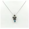Image 1 : STERLING SILVER NATURAL BLUE TOPAZ (0.85CT)