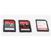 Image 1 : LOT OF 3 SANDISK ULTRAAND EXTRME64,32,8 GB
