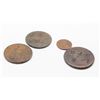Image 1 : x4 ANTIQUE UNIQUE COPPER COINS AND TOKENS LOT
