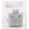 Image 1 : #28-NATURAL  SKY  TOPAZ STUD EARRINGS