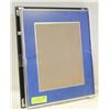 Image 1 : 2 PICTURE/DIPLOMA FRAMES SILVER TRIM BLUE MAT