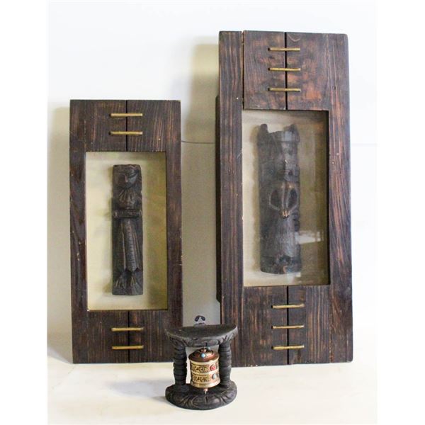 LOT OF WOODEN HOME DECOR/ WALL HANGINGS
