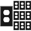 Image 1 : NEW 10 PACK BESTTEN STANDARD DUPLEX WALL PLATE BLA