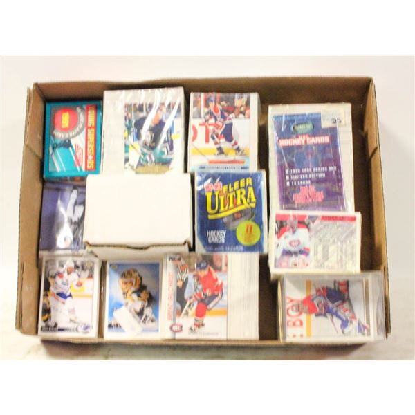 TRAY OF HOCKEY TRADING CARD SETS