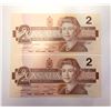 Image 2 : 11)  LOT OF 2 CANADIAN $2.00