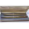 Image 1 : 34)  GOLD TONE PEN & PENCIL SET IN