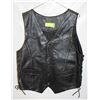 Image 1 : M LEATHER MOTORCYLE VEST (BLACK)