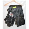 Image 1 : M LEATHER MOTORCYLE CHAPS (BLACK)