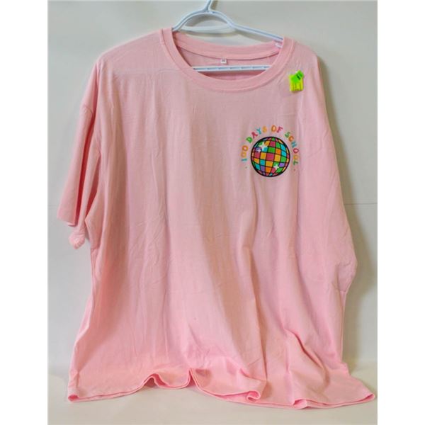UNISEX PINK SHIRT WITH COLORFUL GLOBE