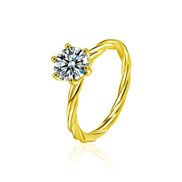 18KGP STAMPED 1 CT GRA CERTIFIED SZ 8 6-CLAWS