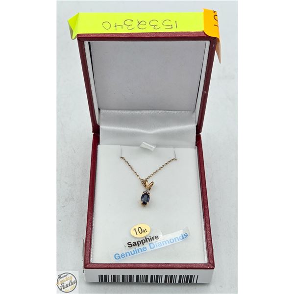 10KT YELLOW PENDANT ON STAMPED 925 G.P. CHAIN