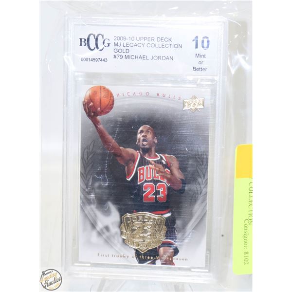 GRADED 2009-10 UPPER DECK MJ LEGACY COLLECTION