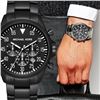 Image 2 : NEW MICHAEL KORS BLACK ION-PLATED CHRONO