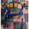 Image 2 : NEWLY ASSEMBLED ROLLATOR WALKER W SEAT 6" WHEELS