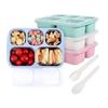 Image 1 : NEW 8 PACK ADULT LUNCH BOX 5 COMPARTMENT WITH LIDS