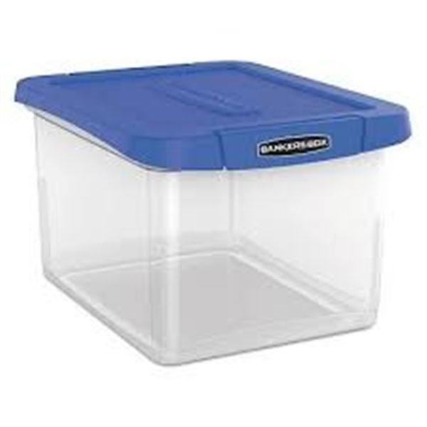 NEW BANKERS BOX HEAVY DUTY PLASTIC STORAGE BOX