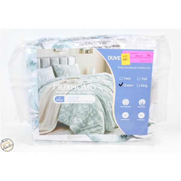 NEW 3 PIECES DUVET COVER SET QUEEN