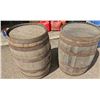 Image 1 : (ONSITE)2 VINTAGE WOOD WHISKEY BARRELS 3FT TALL X