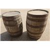 Image 2 : (ONSITE)2 VINTAGE WOOD WHISKEY BARRELS 3FT TALL X