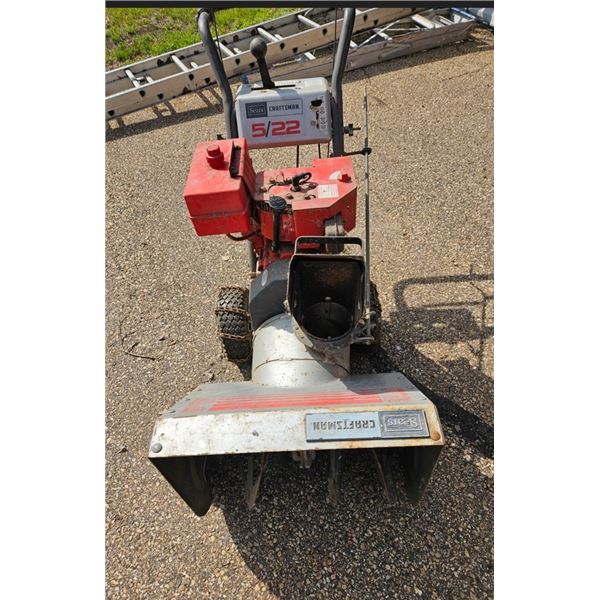 (ONSITE) VINTAGE SEARS CRAFTSMAN 5/22 SNOWBLOWER