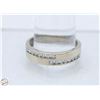 Image 1 : 10KT WHITE GOLD MEN'S DIAMOND BAND SIZE 12.5
