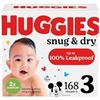 Image 1 : NEW 168 DIAPERS HUGGIES SNUG & DRY SIZE 3