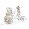 Image 1 : STERLING SILVER ROLLING FUNCTIONAL BUGGY W/BIKE-