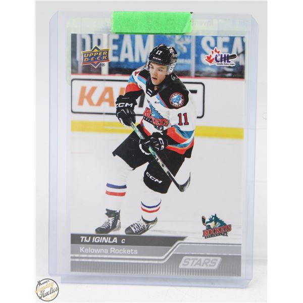 TIJ IGINLA PRE ROOKIE 2023-24 UPPER DECK CHL RAW