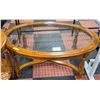 Image 1 : GLASS TOP COFFEE TABLE  42 X 27.5 X 17"