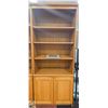 Image 1 : WOODEN BOOKSHELF WITH CABINETS 3 SHELVES