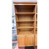 Image 1 : WOODEN BOOKSHELF WITH CABINETS 3 SHELVES