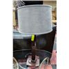 Image 1 : LAMP WITH GREY SHADE H-27"